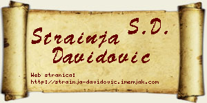 Strainja Davidović vizit kartica